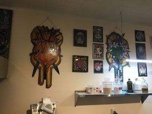 Cool art at Yalla Vermont in Brattleboro