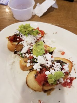 Vegan Avacado Smash with Vegan Feta at Mellow Mushroom - International Dr in Orlando