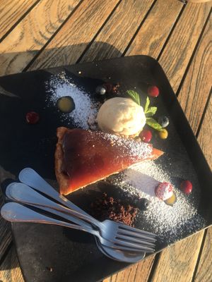 Cake + Icecream Dessert  at Terra Restaurant in Sagres