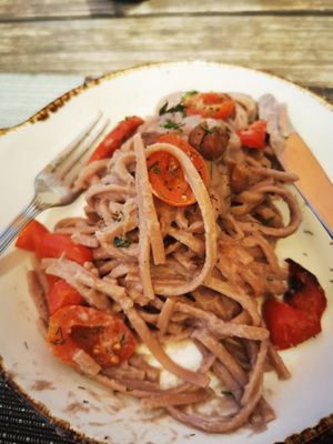 Orto Pasta (vegan) at Terra Restaurant in Sagres