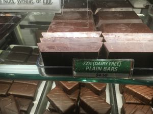 Vegan chocolate offering at Li-Lac Chocolates in New York City
