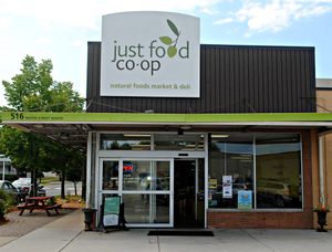 Store front at Just Food Co-op in Northfield