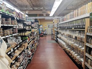 Bulk section at Just Food Co-op in Northfield