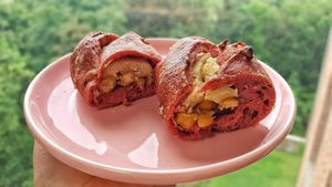 Baguette with vegan cheese at Milhanjum 밀한줌 - Jungang Station in Busan