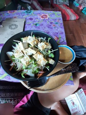 Tempeh salad at Everflow in Koh Chang
