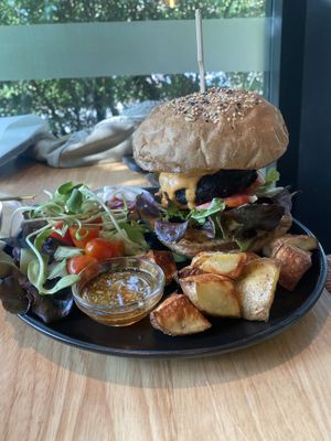 Bean burger   at Everflow in Koh Chang