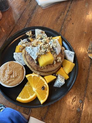 Vegan banana pancakes  at Everflow in Koh Chang