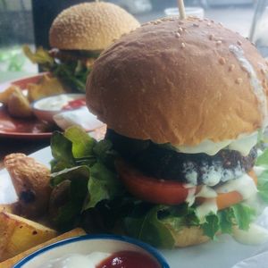 Wasabi bean burger at Everflow in Koh Chang