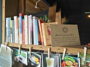 Rent a book, better than cutting down new ones at Everflow in Koh Chang