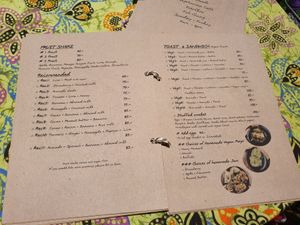 Menu at Everflow in Koh Chang