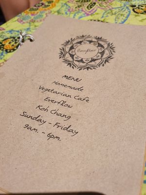 Menu at Everflow in Koh Chang