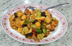 vegan Palbochae 채식팔보채 "Eight Treasure Vegetables" at Taehwawon 태화원 in Incheon