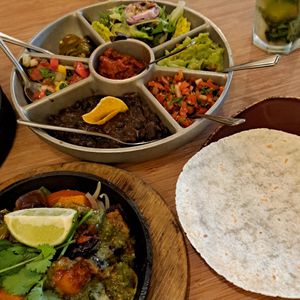 Vegan fajitas at Cafe Des Amis in Canterbury