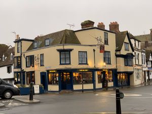 Outside at Cafe Des Amis in Canterbury