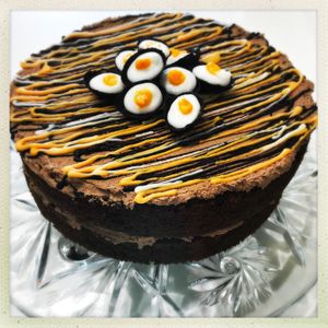 Karmic creme egg cake  at Karmic Cakery in Berwick-upon-tweed