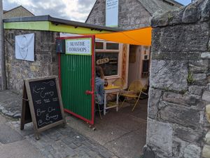 Karmic Cakery entrance at Karmic Cakery in Berwick-upon-tweed
