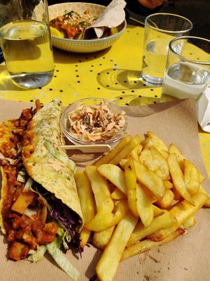 Also gobi chapati wrap at Karmic Cakery in Berwick-upon-tweed