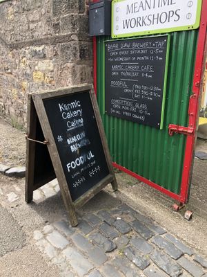 Blackboards  at Karmic Cakery in Berwick-upon-tweed