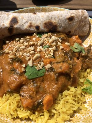 African peanut curry  at Karmic Cakery in Berwick-upon-tweed