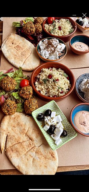 Karmic mezze munch board at Karmic Cakery in Berwick-upon-tweed