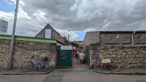 Entrance at Karmic Cakery in Berwick-upon-tweed