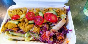 Coronation chicken at Karmic Cakery in Berwick-upon-tweed