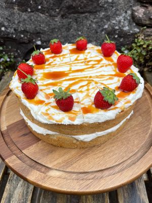 Pimms & lemonade at Karmic Cakery in Berwick-upon-tweed