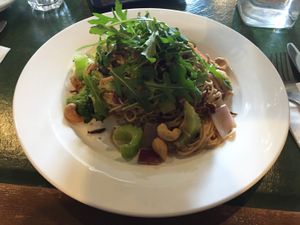 Vegan satay noodles  at The Ambitious Act in South Melbourne