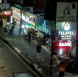 Night view at Falafel Michelin in Bangkok
