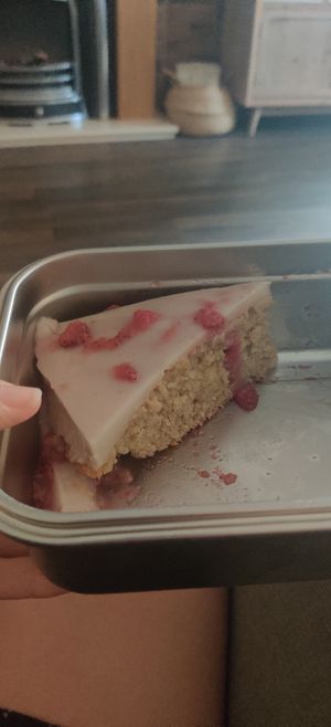 Lemon tart with strawberry (got it for takeaway) at AguaViento WaterWind - Food Truck in Cadiz