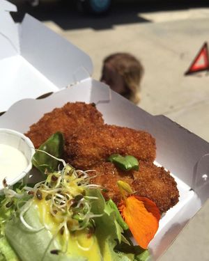 Homemade pumpkin croquettes at AguaViento WaterWind - Food Truck in Cadiz
