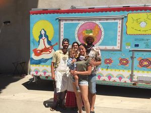 Philip, Berta, Lenny, Nina and James at AguaViento WaterWind - Food Truck in Cadiz