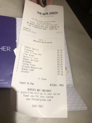 My partner isn’t veggie hence some meat  at The Real Greek - Covent Garden in London