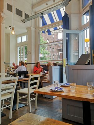 Inside the restaurant at The Real Greek - Covent Garden in London