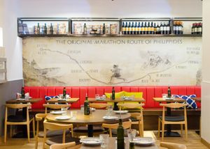 Situated in the exciting development, Westquay, The Real Greek Southampton is the perfect restaurant to relax in after a hard days shopping, or before your cruise starts. It’s the ideal place to have a lovely meal, with a wide variety of Meze to share and Souvlaki Wraps to try, or why not catch up over cocktails and nibbles with friends in our comfy Santorini Bar area. Located on Level 1, overlooking the Esplanade at Westquay Shopping Centre, the restaurant is bright and spacious, with a relaxed and friendly ambience. at The Real Greek in Southampton