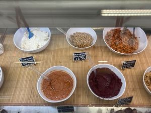 Salads and spreads at Harmony Plant Fare in Cincinnati