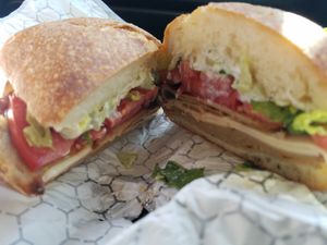 Turkey Bacon Club at Harmony Plant Fare in Cincinnati