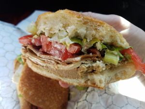 Turkey Bacon Club at Harmony Plant Fare in Cincinnati