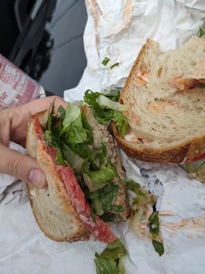 Chicken salad sandwich at Harmony Plant Fare in Cincinnati