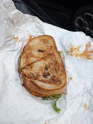 Buffalo chicken ranch sandwich at Harmony Plant Fare in Cincinnati