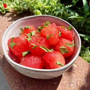 Watermelon Mint Salad at Harmony Plant Fare in Cincinnati