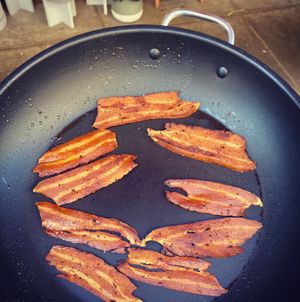 Seitan Bacon at Harmony Plant Fare in Cincinnati