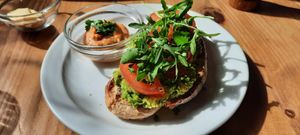 Sourdough avo toast at Bluestone Coffee Shop in Barrhead