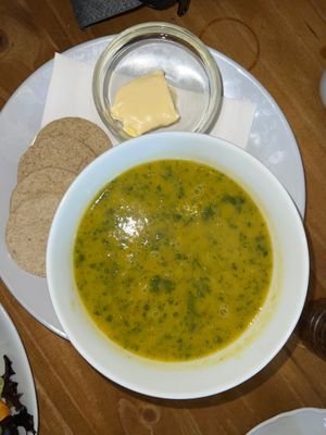 Squash lentil soup  at Bluestone Coffee Shop in Barrhead