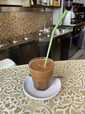 Vegan coffee flavored frappe  at Antica Latteria in Messina