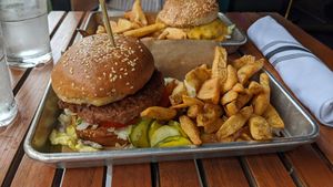 Oklahoma burger subbed w/ beyond meat. at Ole Red in Nashville