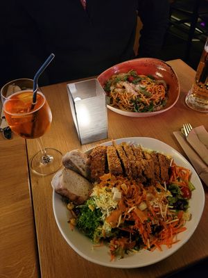 Ceaser Salad, Spagetti, Aperol at Zeil Kitchen in Frankfurt