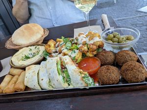 Plate of starters at Zeil Kitchen in Frankfurt