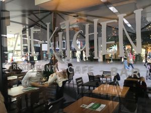 Window looking in at Zeil Kitchen in Frankfurt