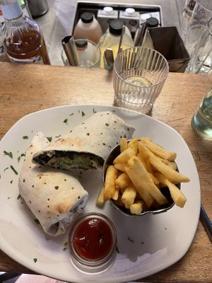 Falafel wrap  at Zeil Kitchen in Frankfurt